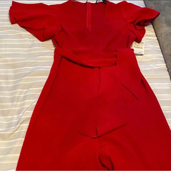 Red Zara Jumpsuit - Picture 2 of 4